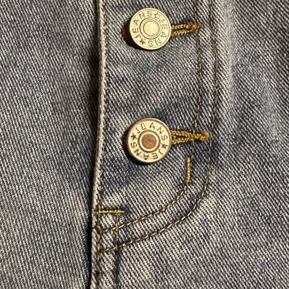 Distressed Denim High-Waisted Shorts With Button Fly & Frayed Hem - Picture 12 of 12
